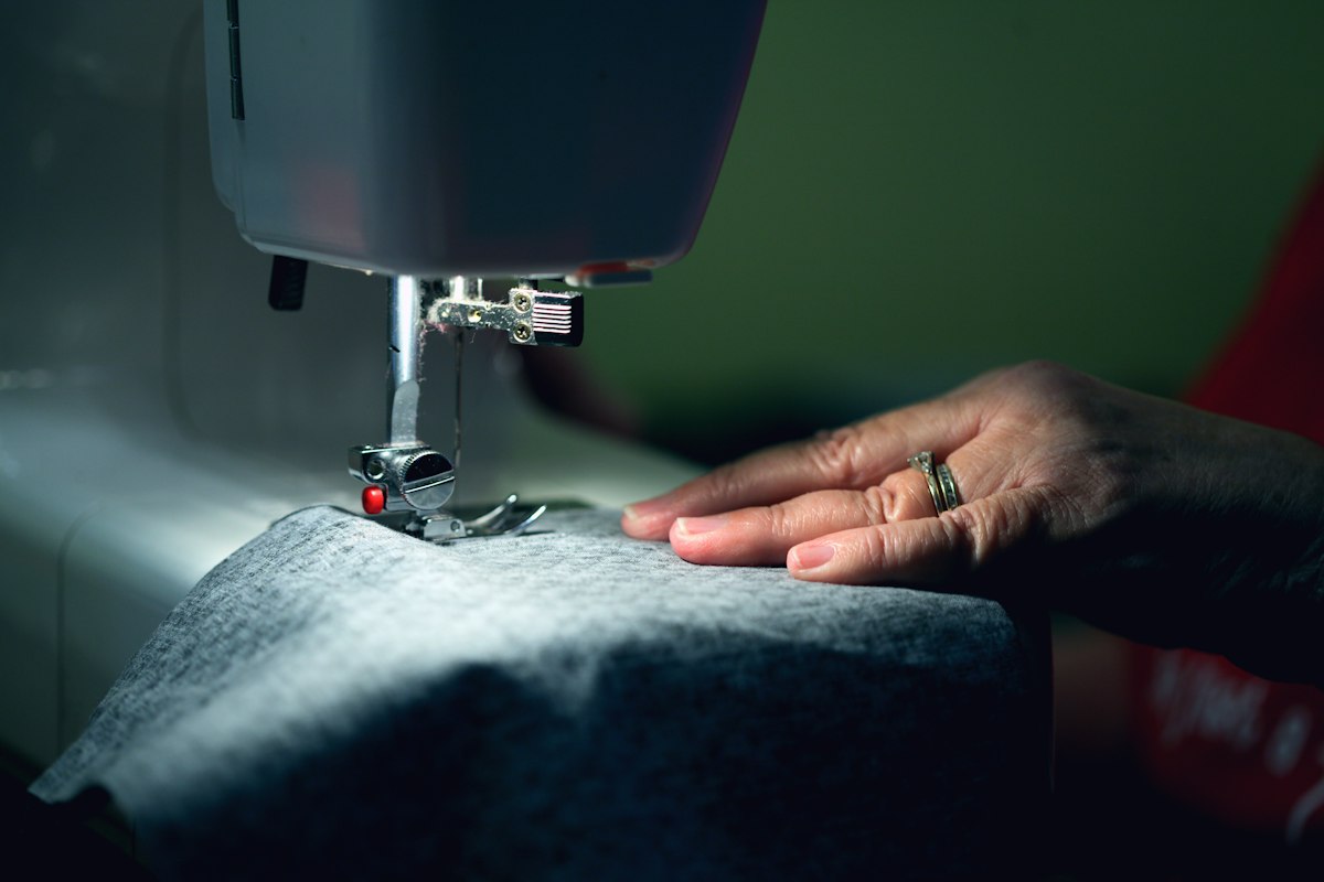 Hand-stitching detail at Snehal Fashion Studio